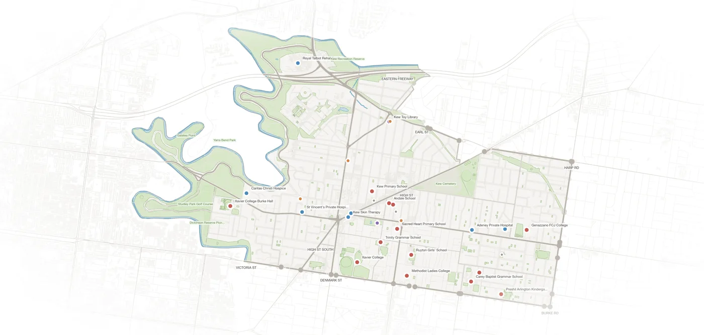 Kew urban fabric map