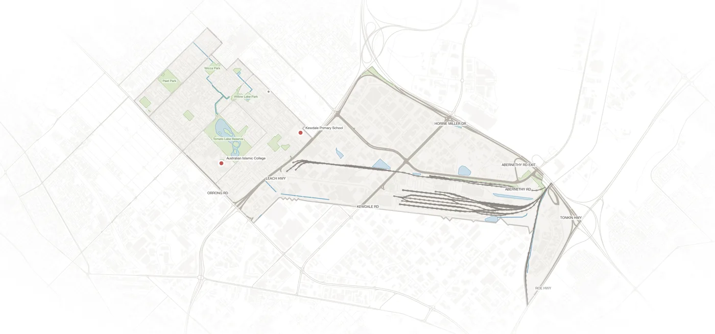 Kewdale urban fabric map
