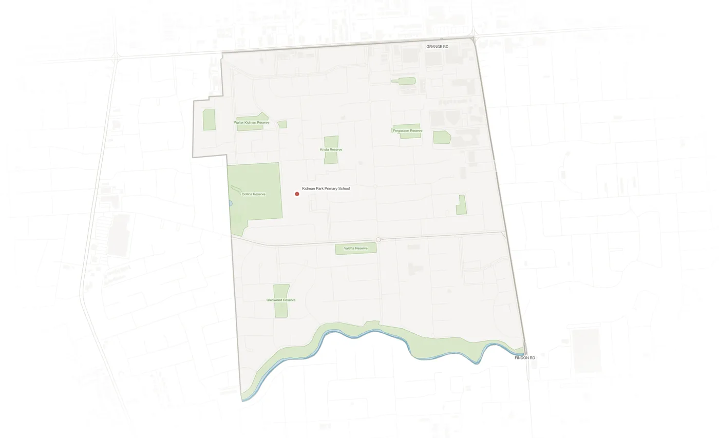 Kidman Park urban fabric map