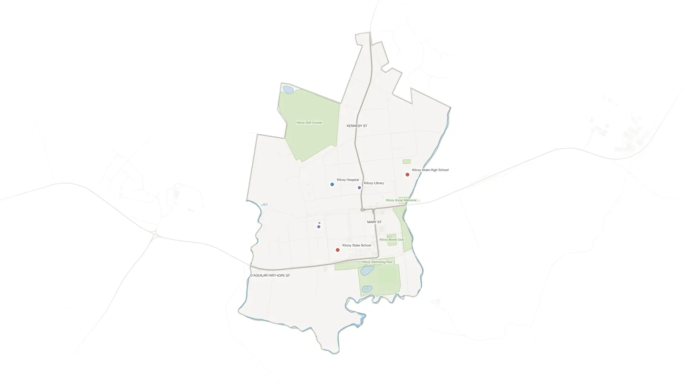 Kilcoy urban fabric map