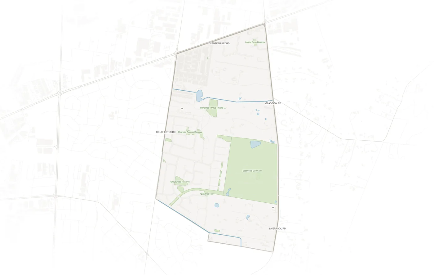 Kilsyth South urban fabric map