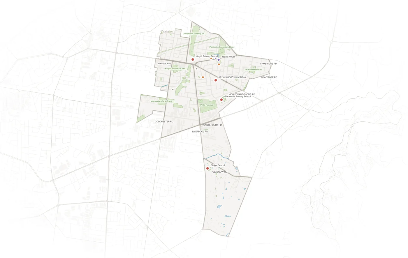 Kilsyth urban fabric map