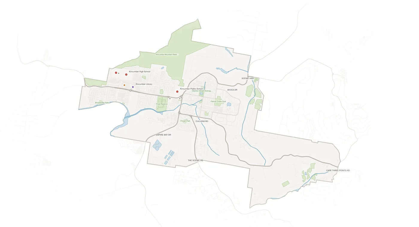 Kincumber urban fabric map