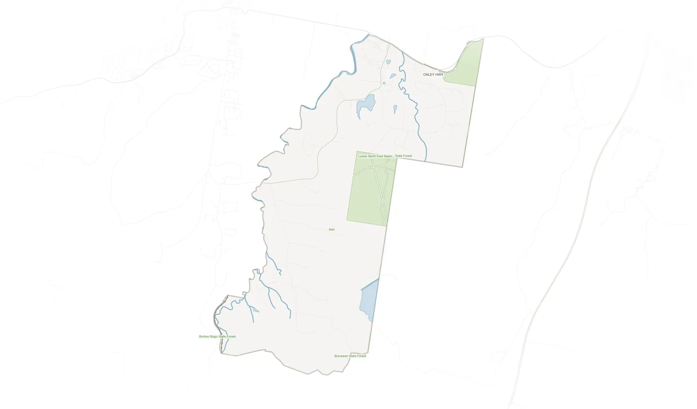 King Creek urban fabric map