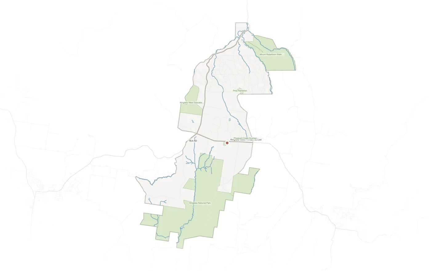 Kinglake West urban fabric map