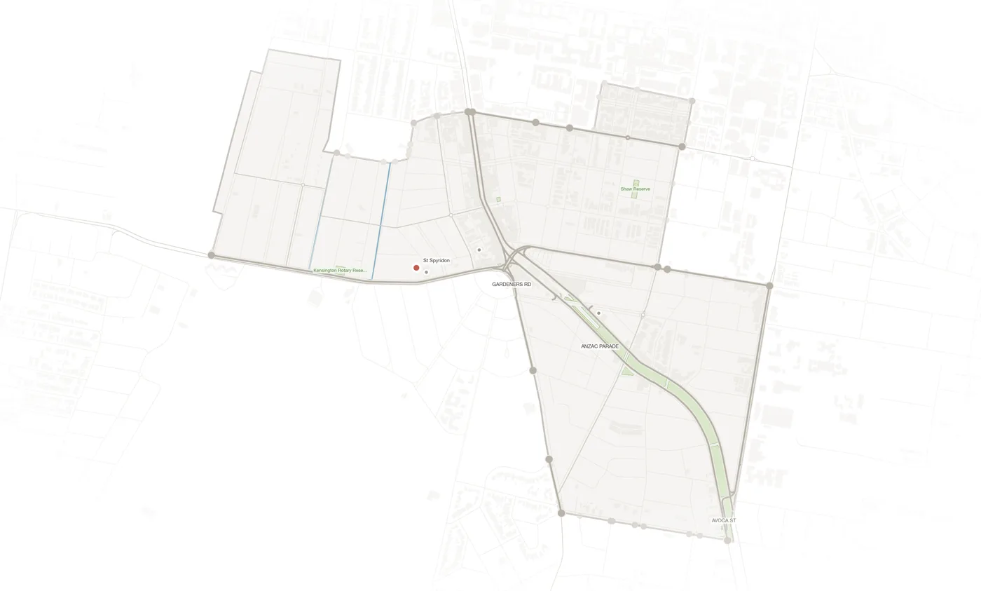 Kingsford urban fabric map