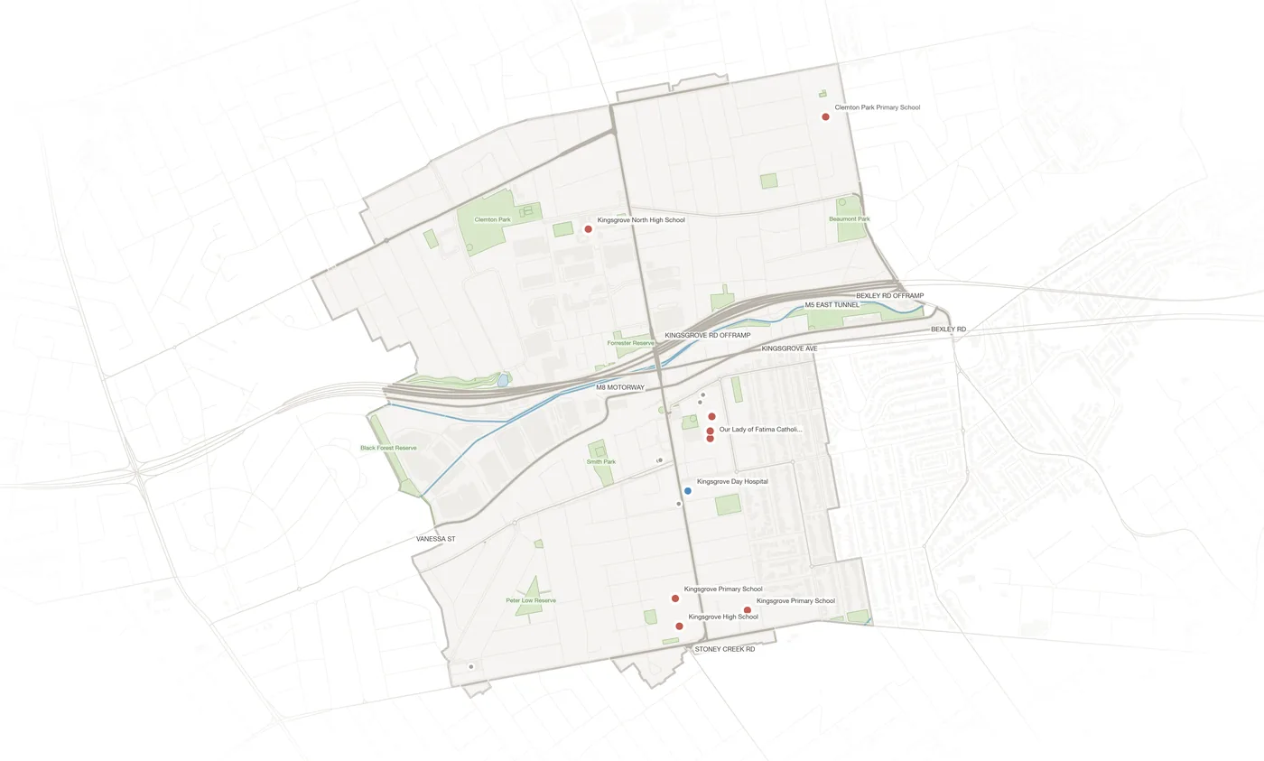 Kingsgrove urban fabric map