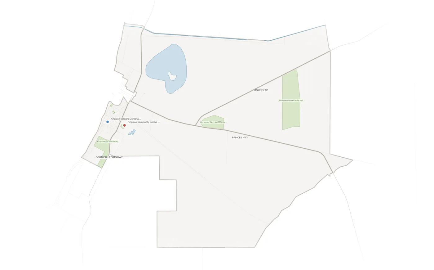 Kingston Se urban fabric map