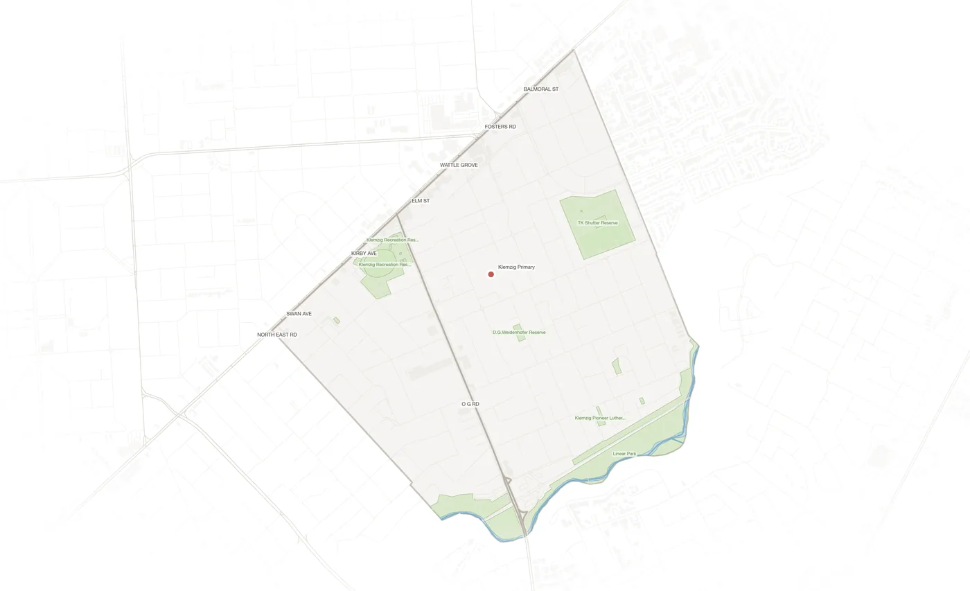 Klemzig urban fabric map