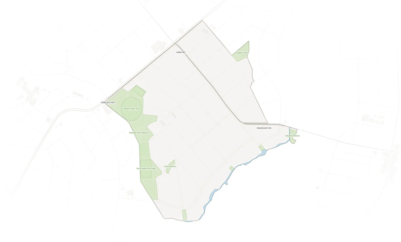 Kogarah Bay urban fabric map
