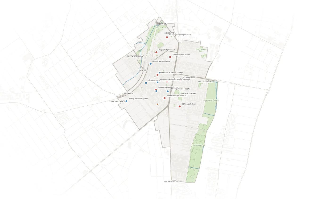 Kogarah urban fabric map