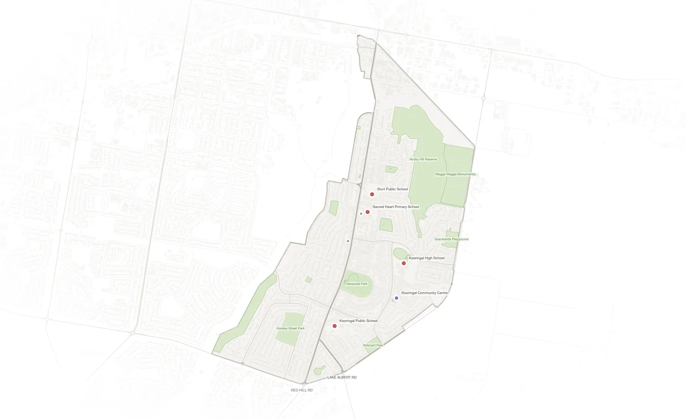 Kooringal urban fabric map