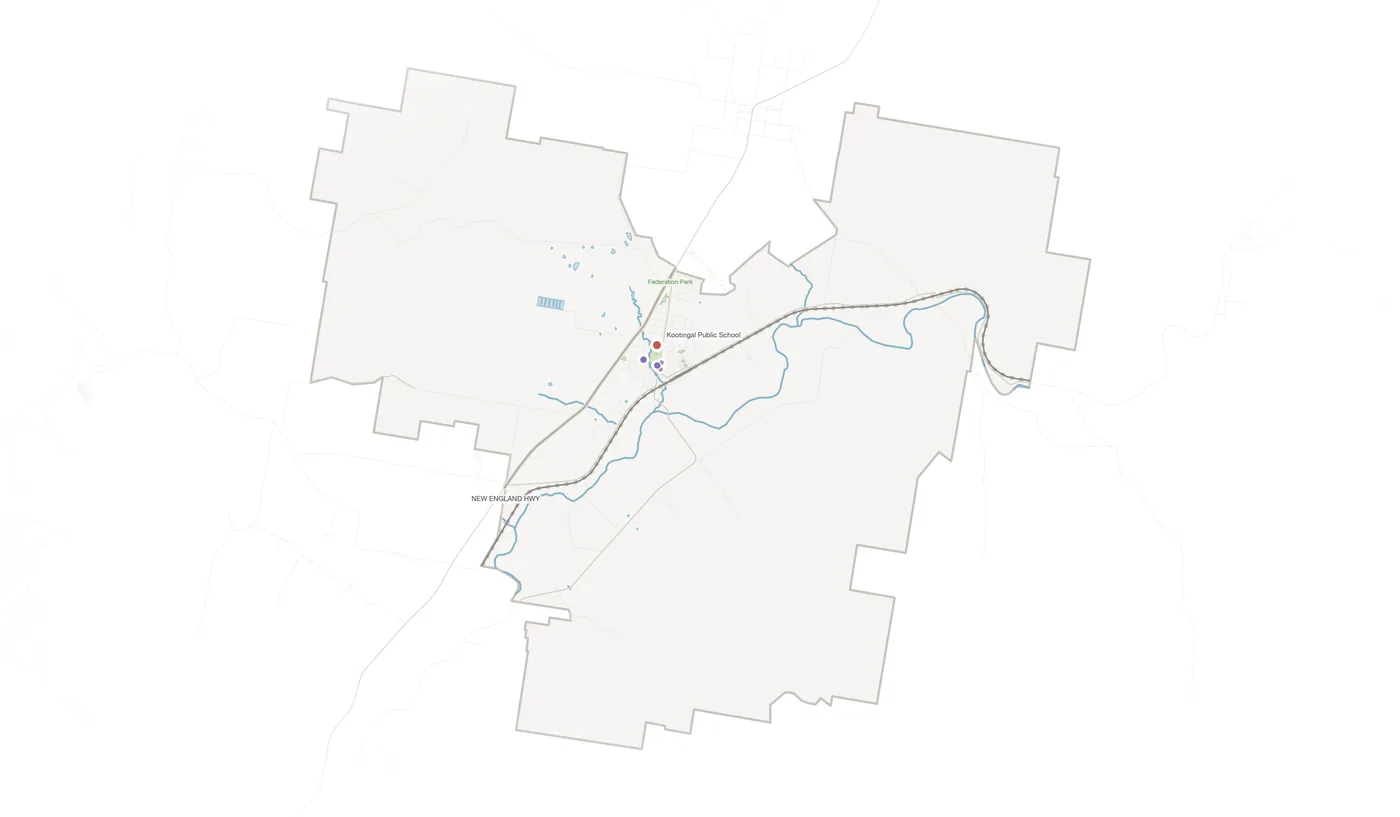 Kootingal urban fabric map