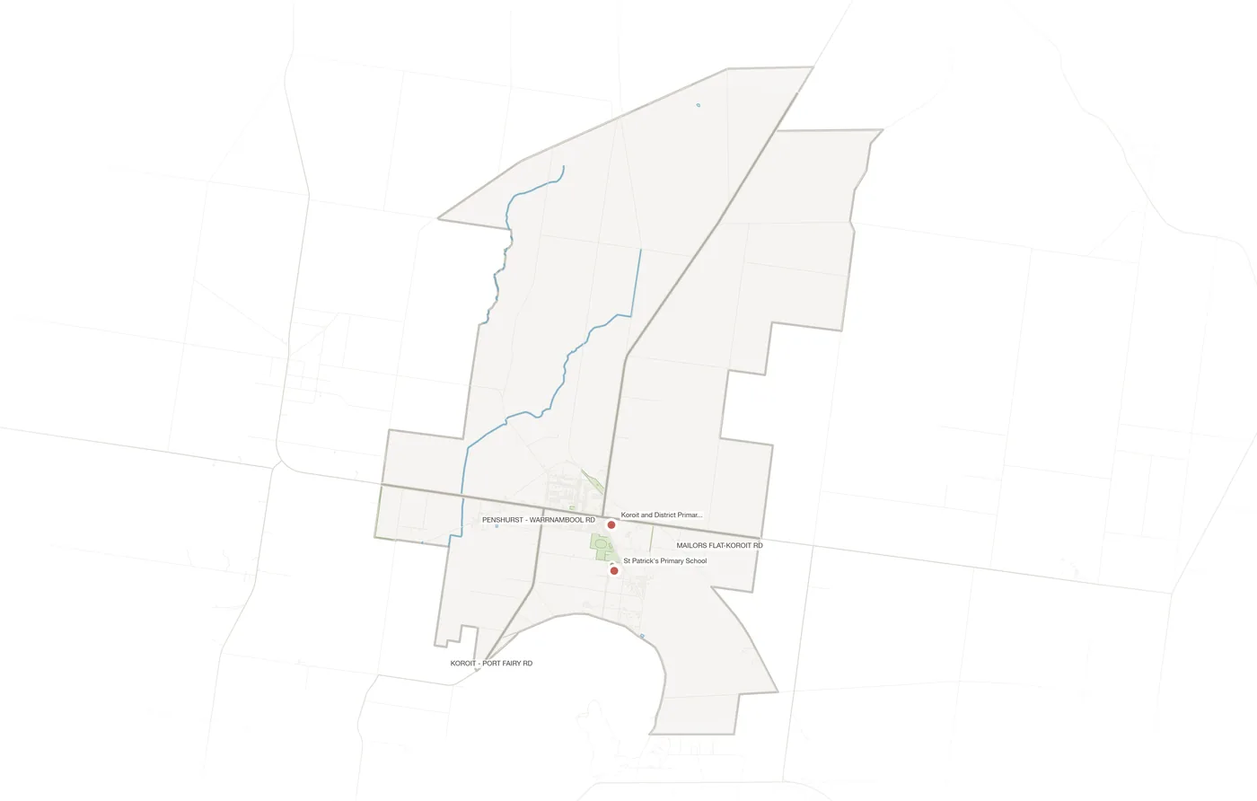 Koroit urban fabric map