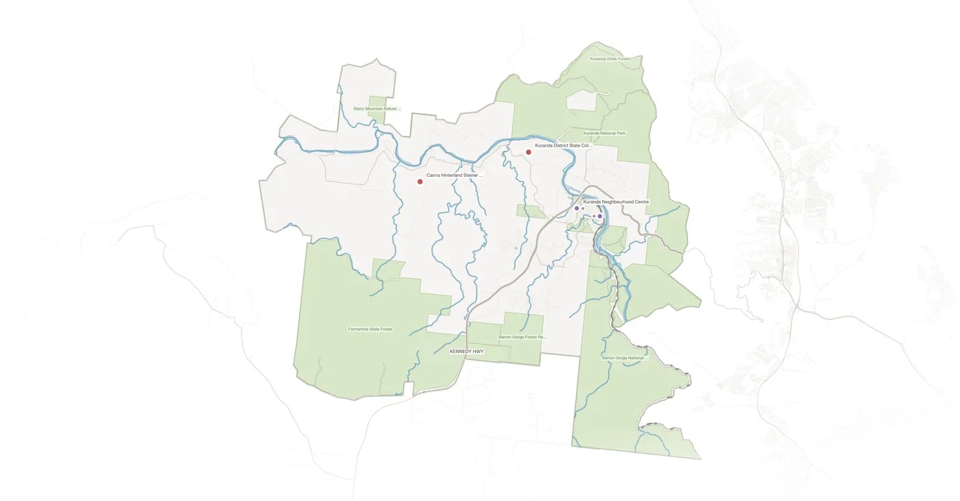Kuranda urban fabric map