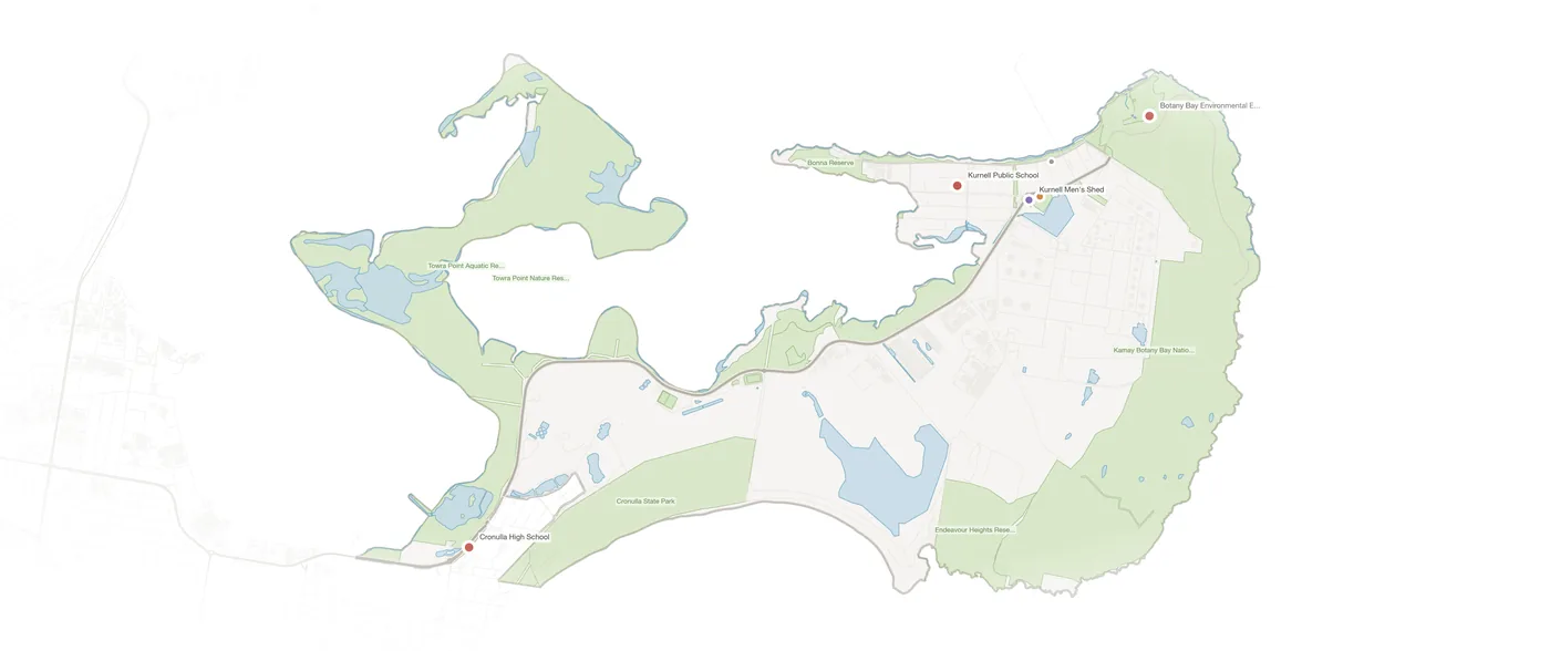 Kurnell urban fabric map