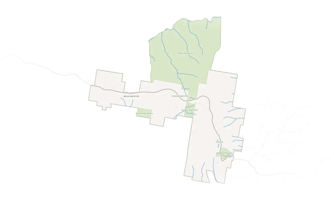 Kurrajong Heights urban fabric map