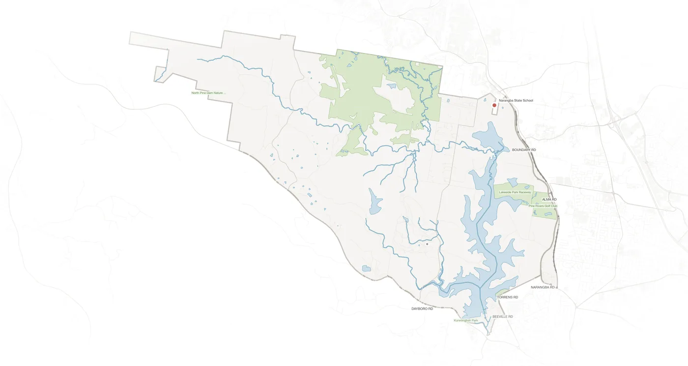 Kurwongbah urban fabric map