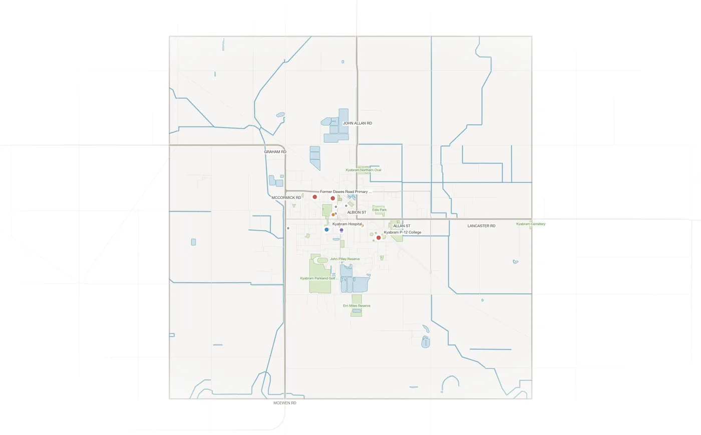 Kyabram urban fabric map
