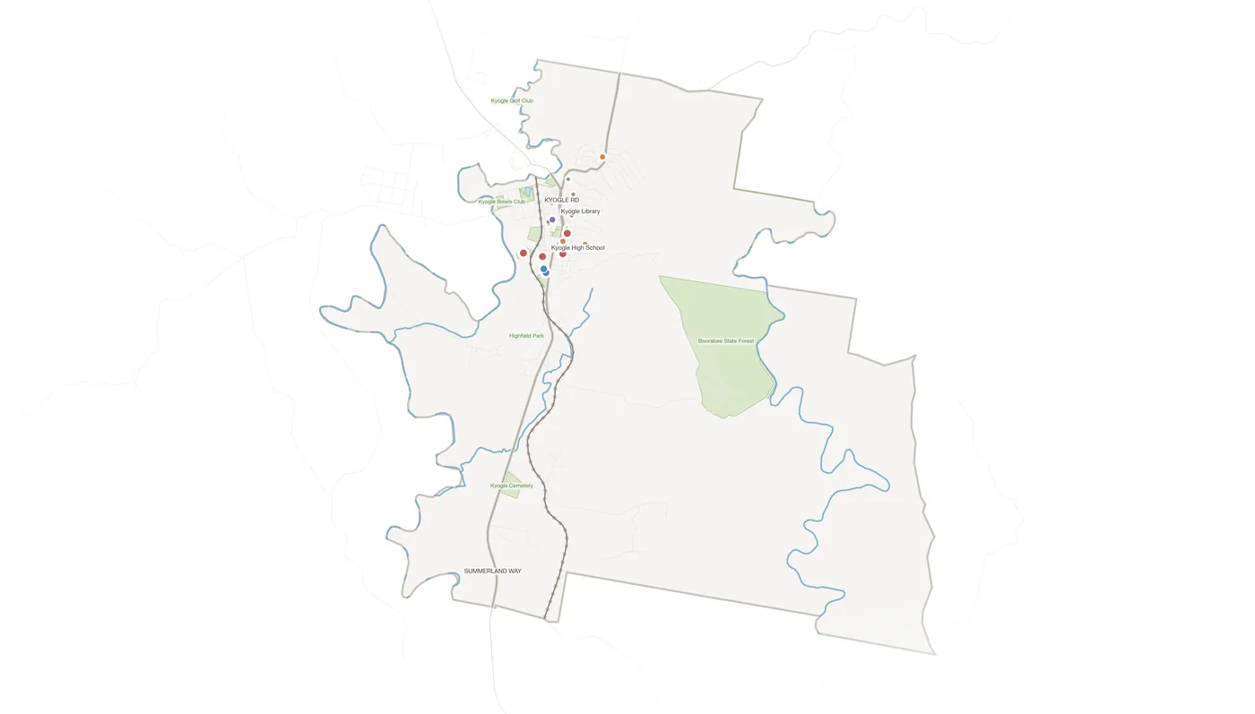 Kyogle urban fabric map