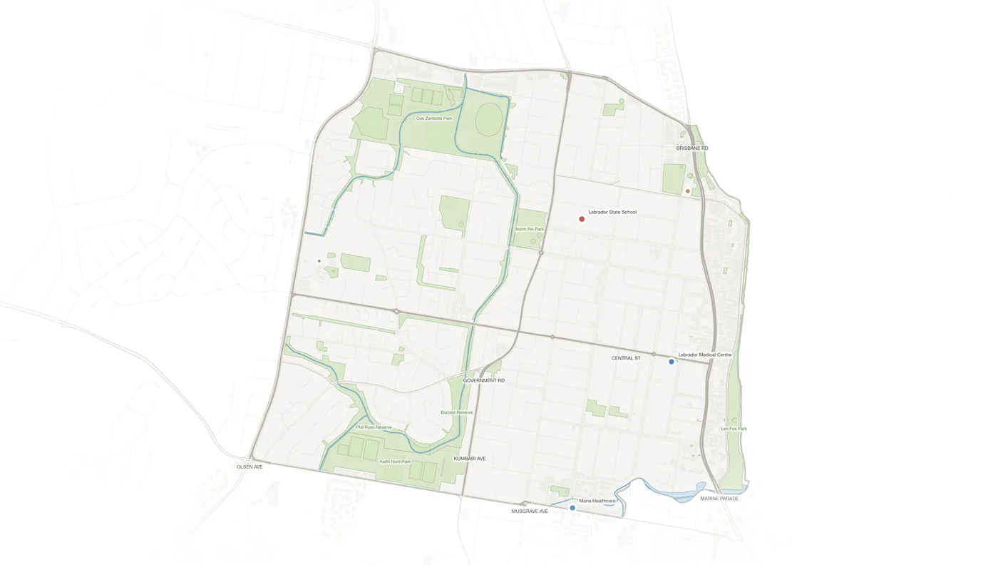 Labrador urban fabric map