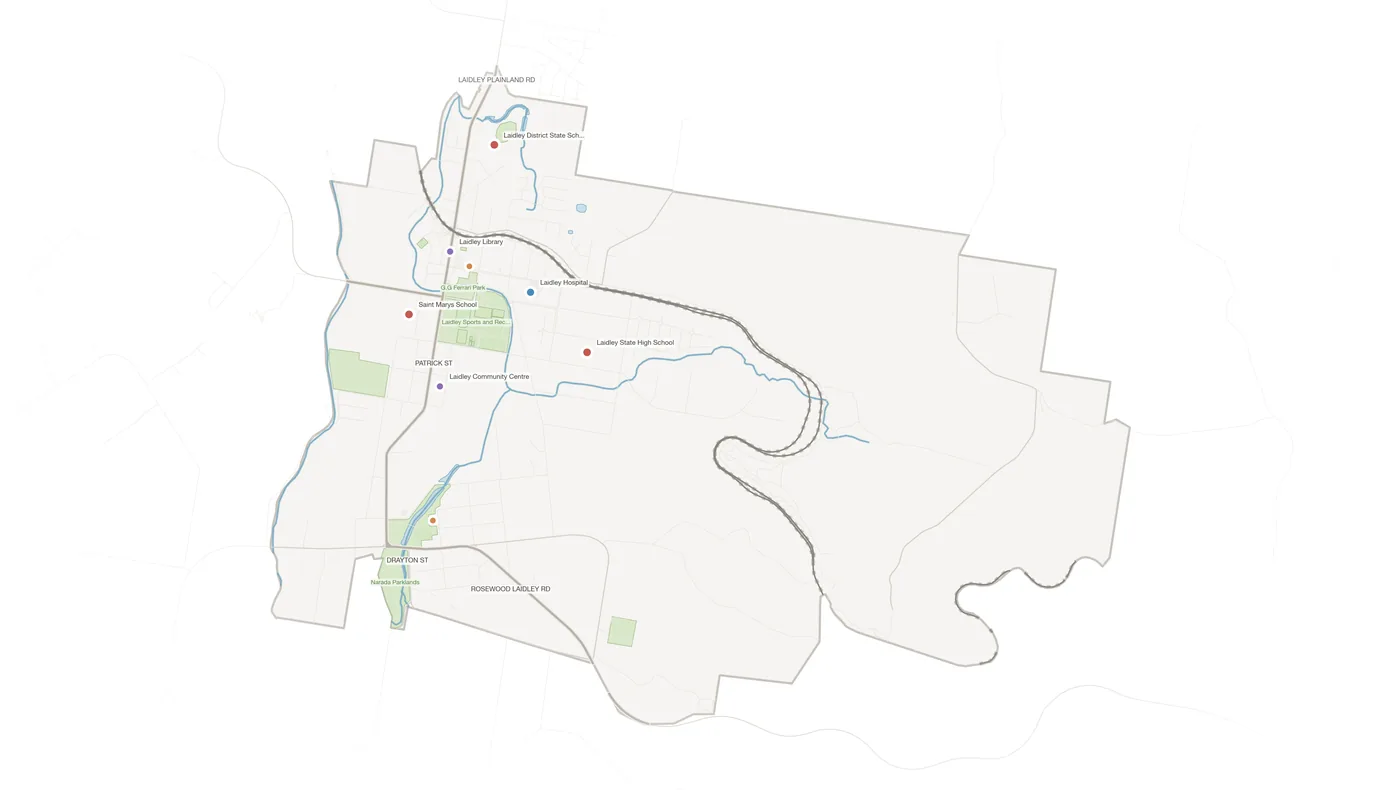 Laidley urban fabric map