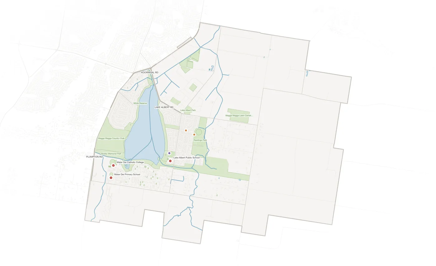 Lake Albert urban fabric map