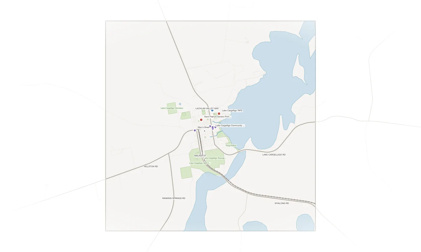 Lake Cargelligo urban fabric map