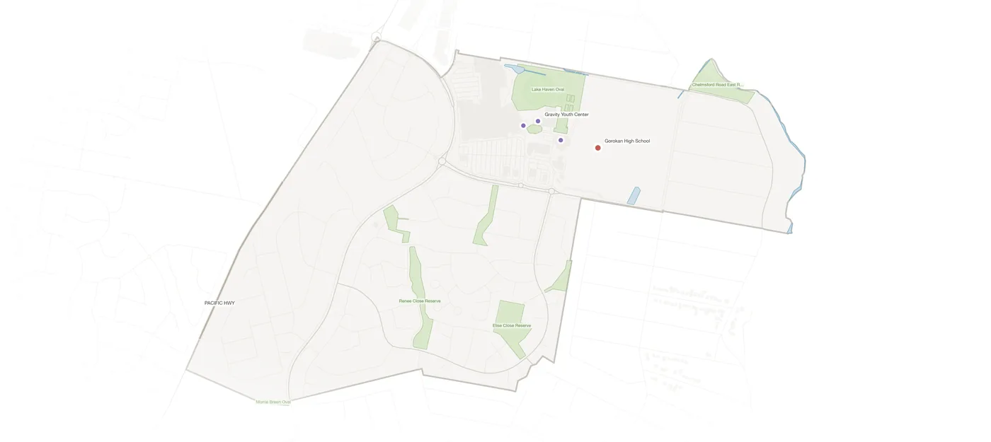 Lake Haven urban fabric map