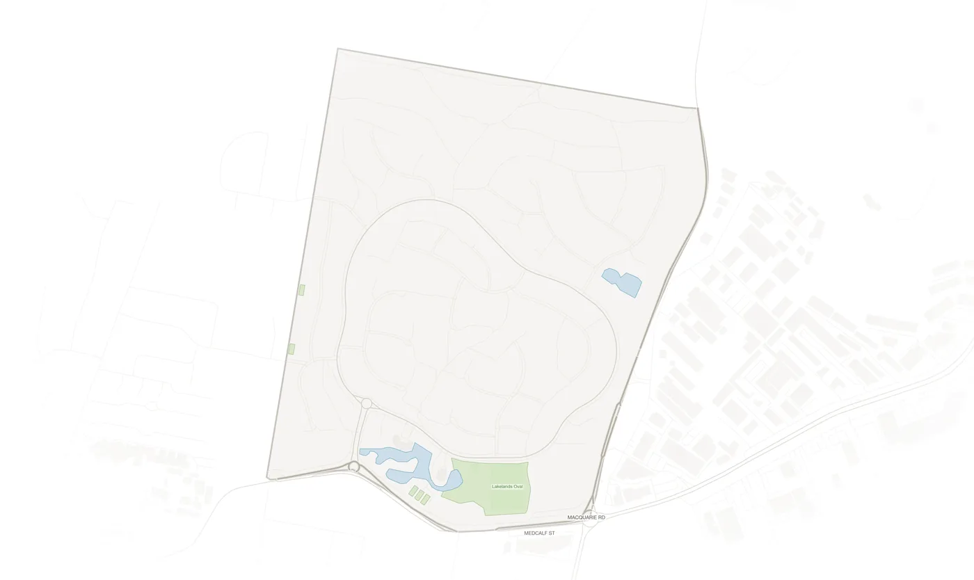 Lakelands urban fabric map