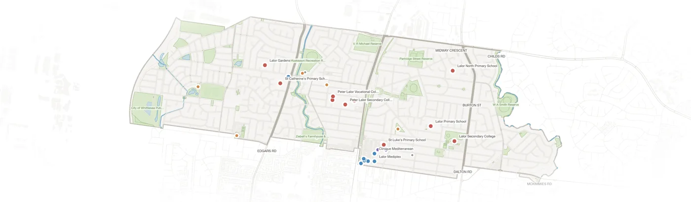 Lalor urban fabric map