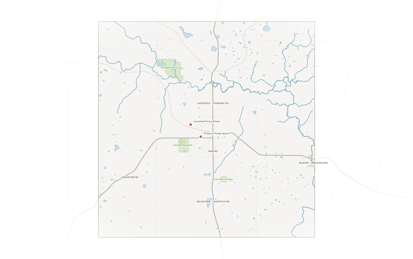 Lancefield urban fabric map