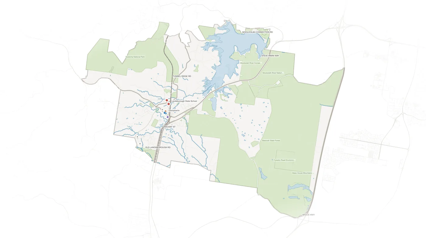 Landsborough urban fabric map