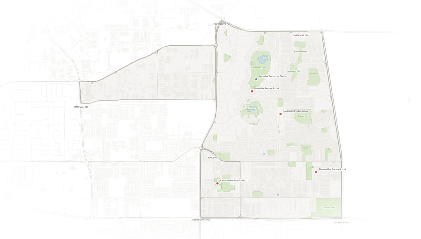 Landsdale urban fabric map