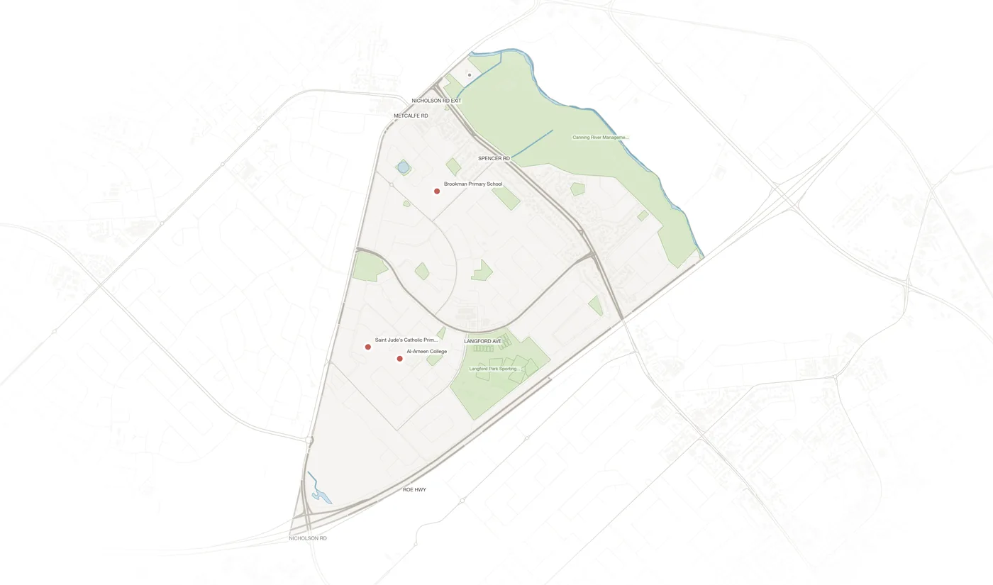 Langford urban fabric map