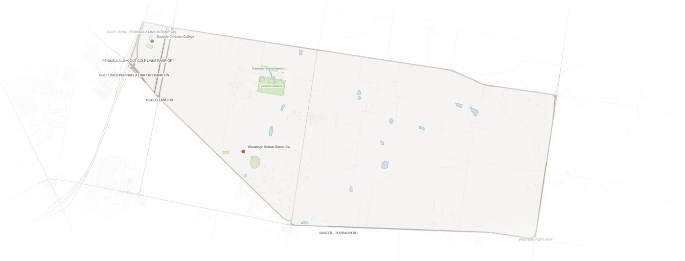 Langwarrin South urban fabric map