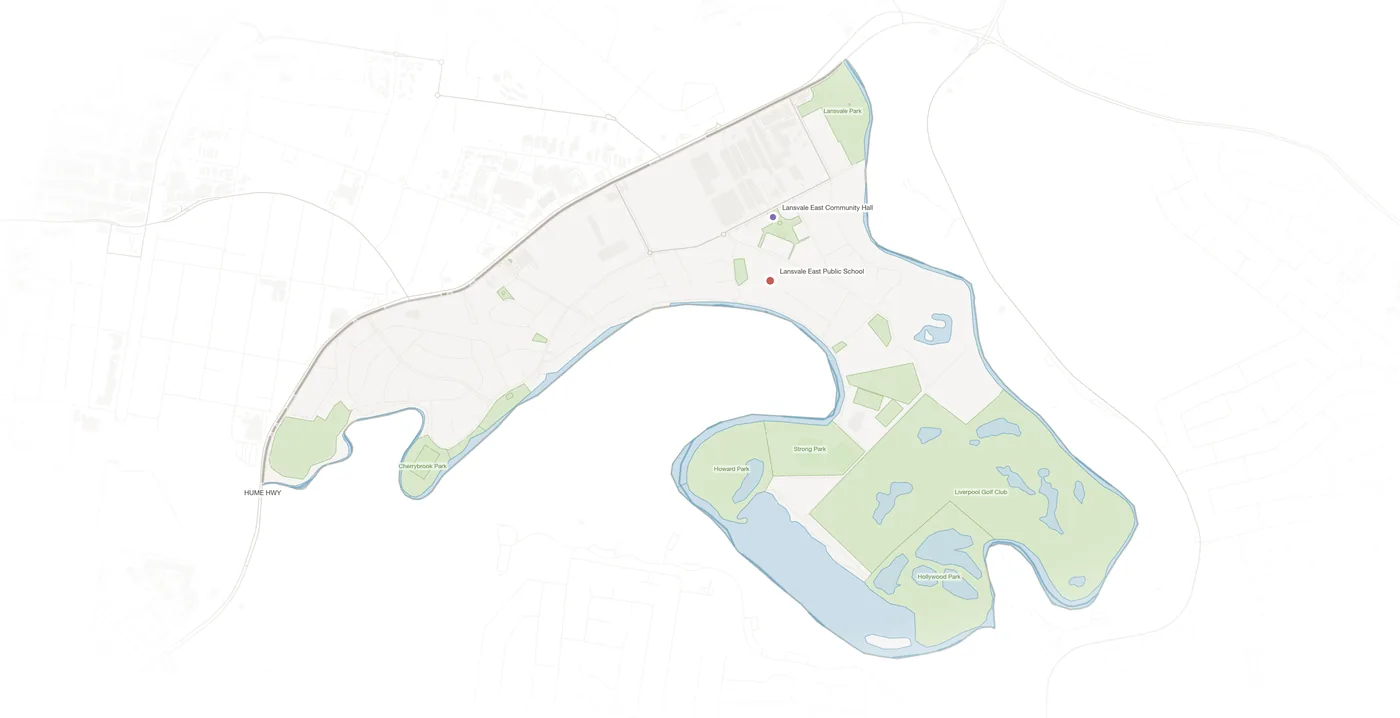 Lansvale urban fabric map