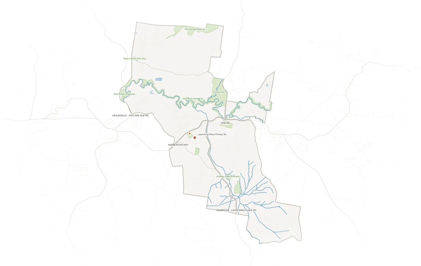 Launching Place urban fabric map