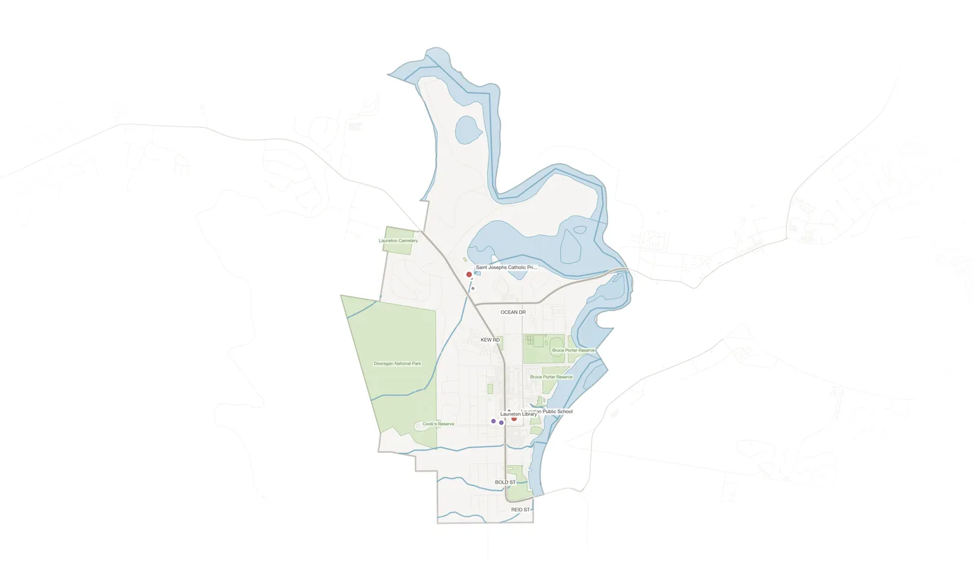 Laurieton urban fabric map