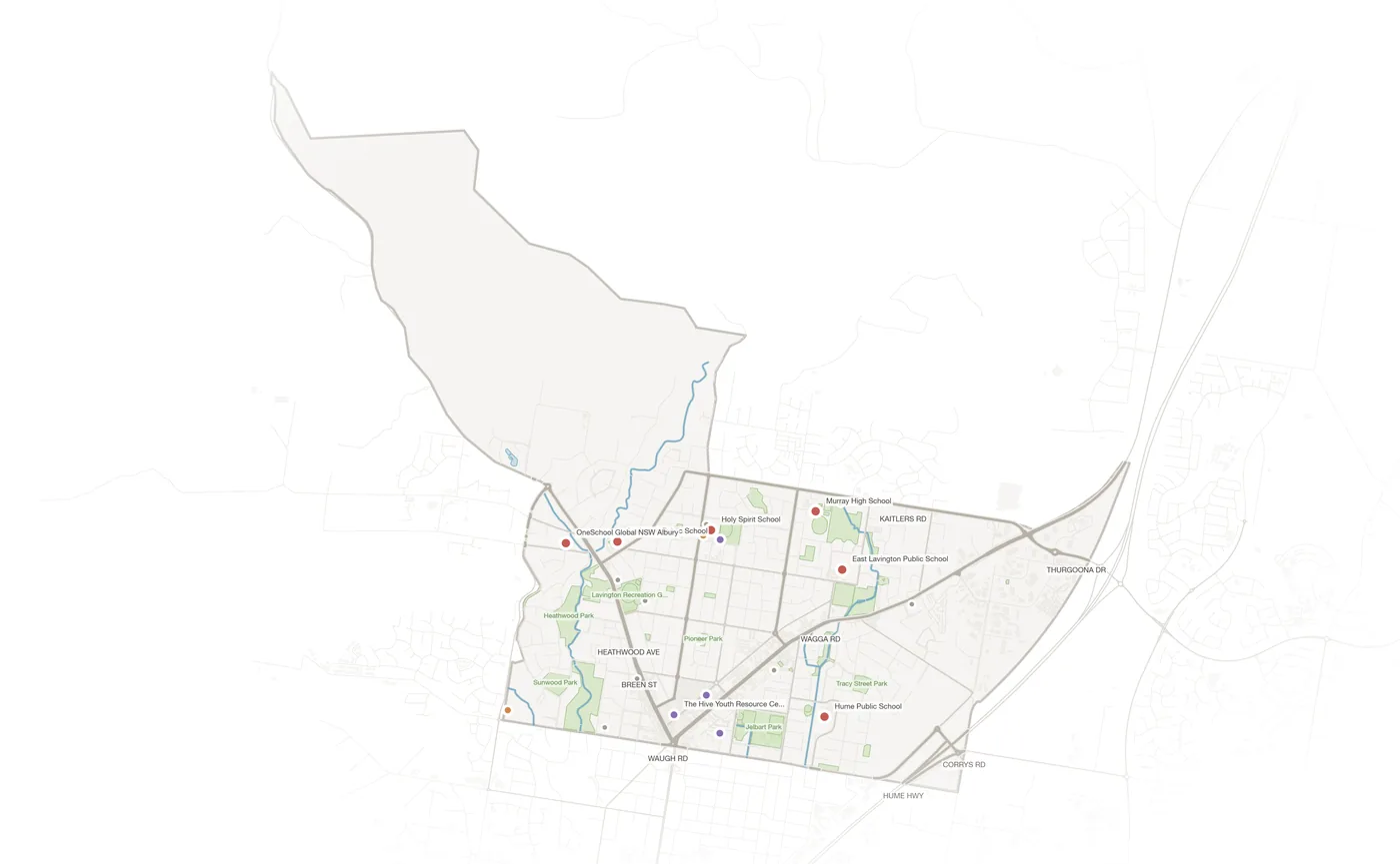 Lavington urban fabric map
