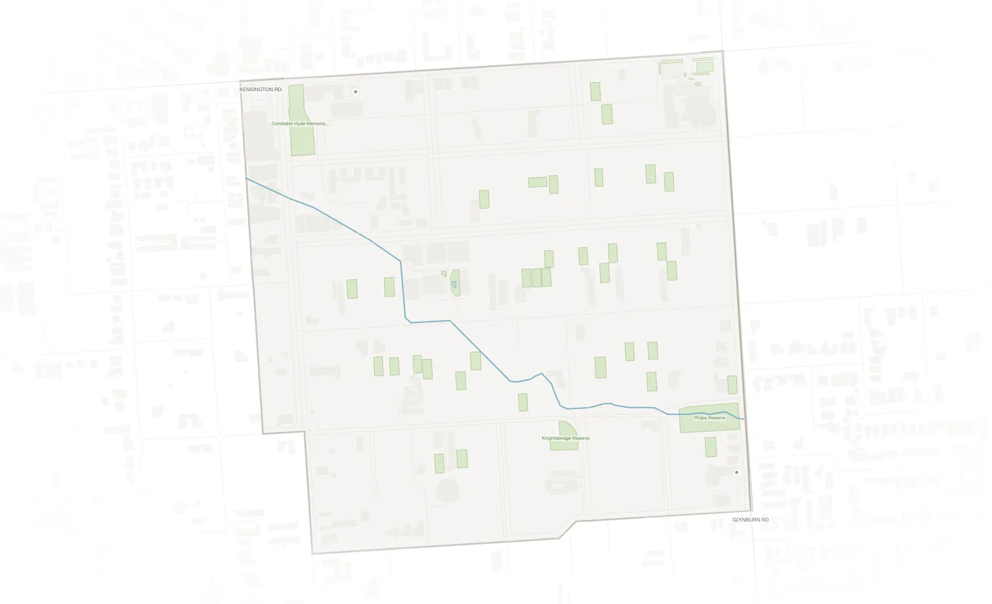 Leabrook urban fabric map