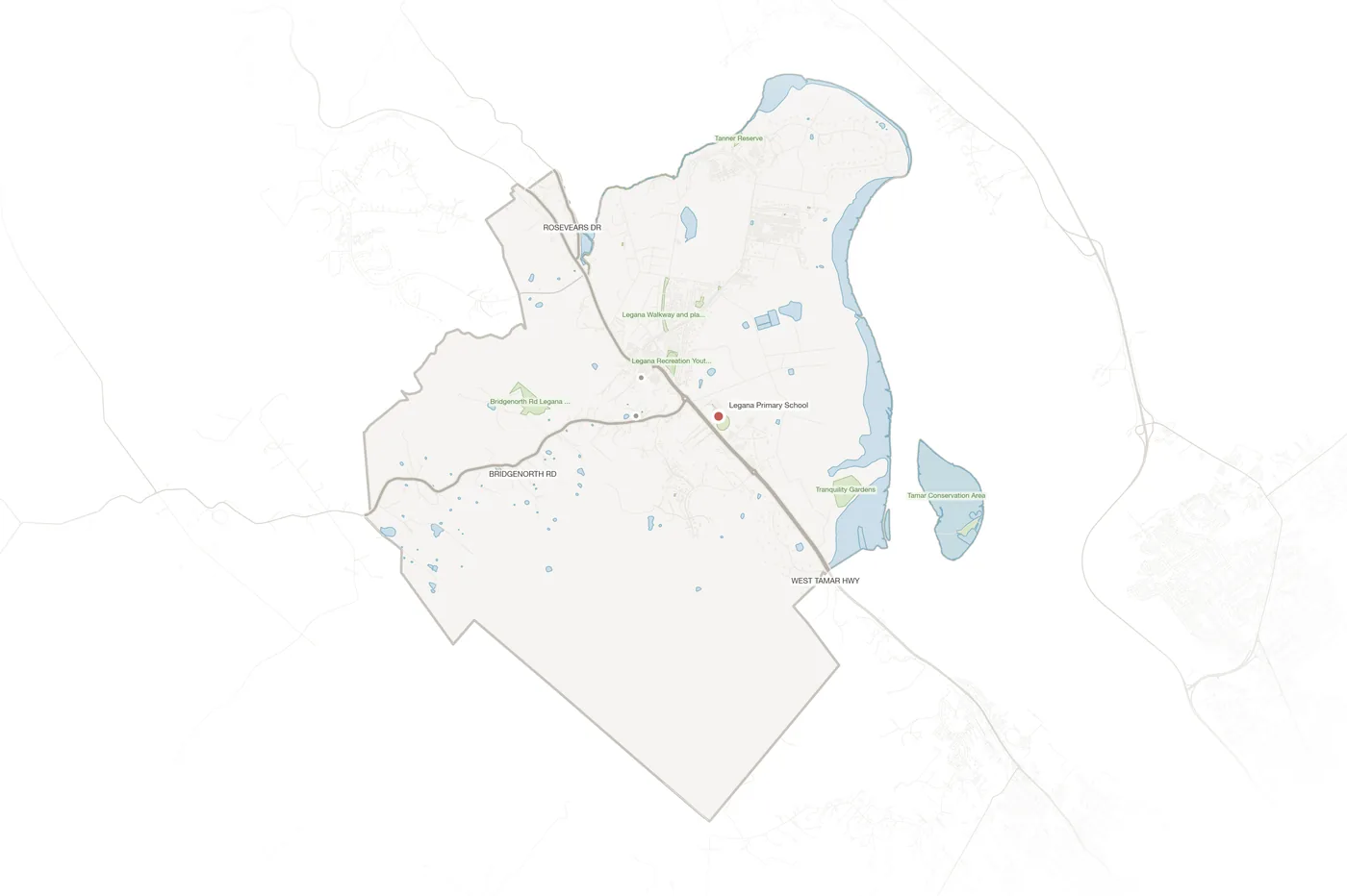 Legana urban fabric map