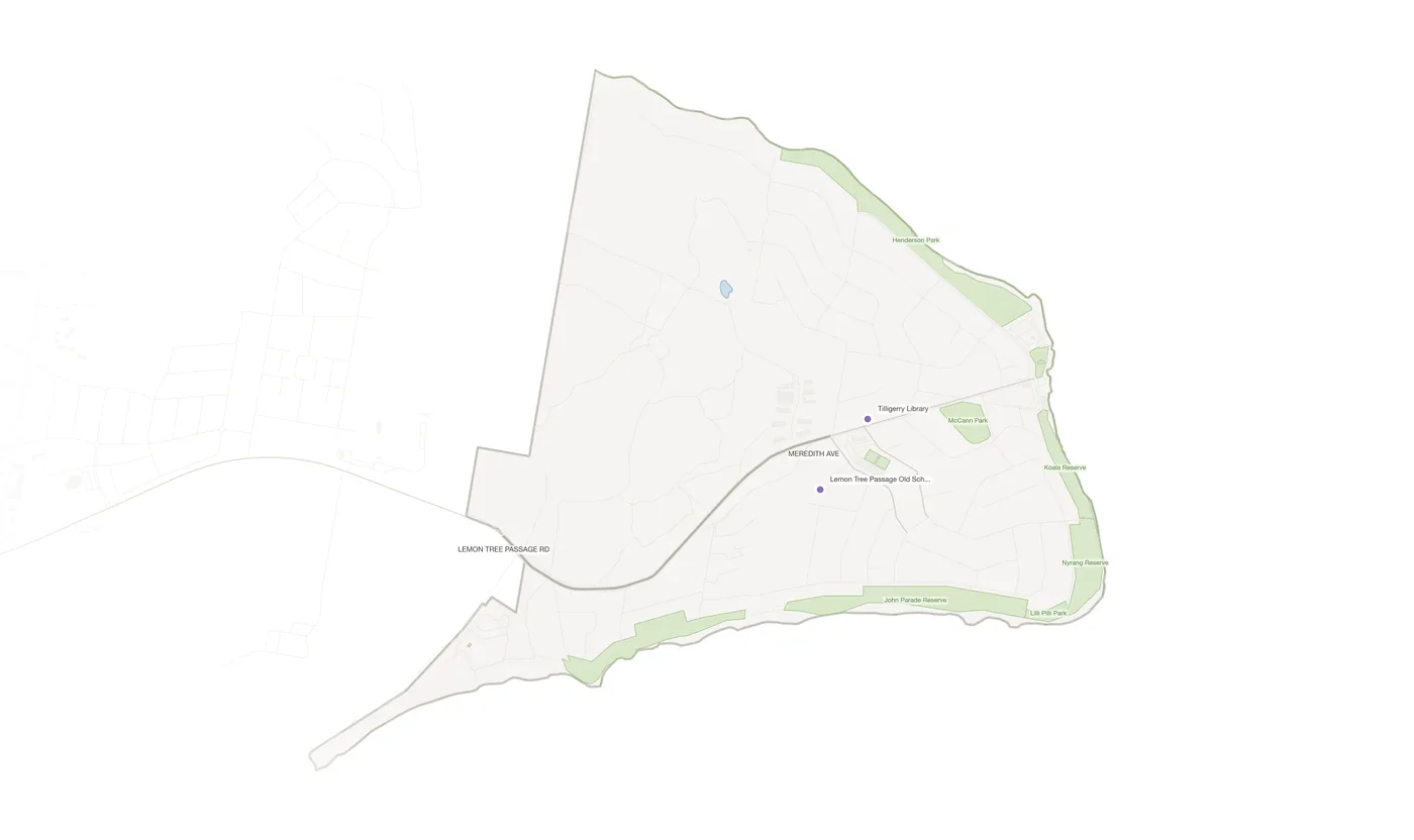 Lemon Tree Passage urban fabric map