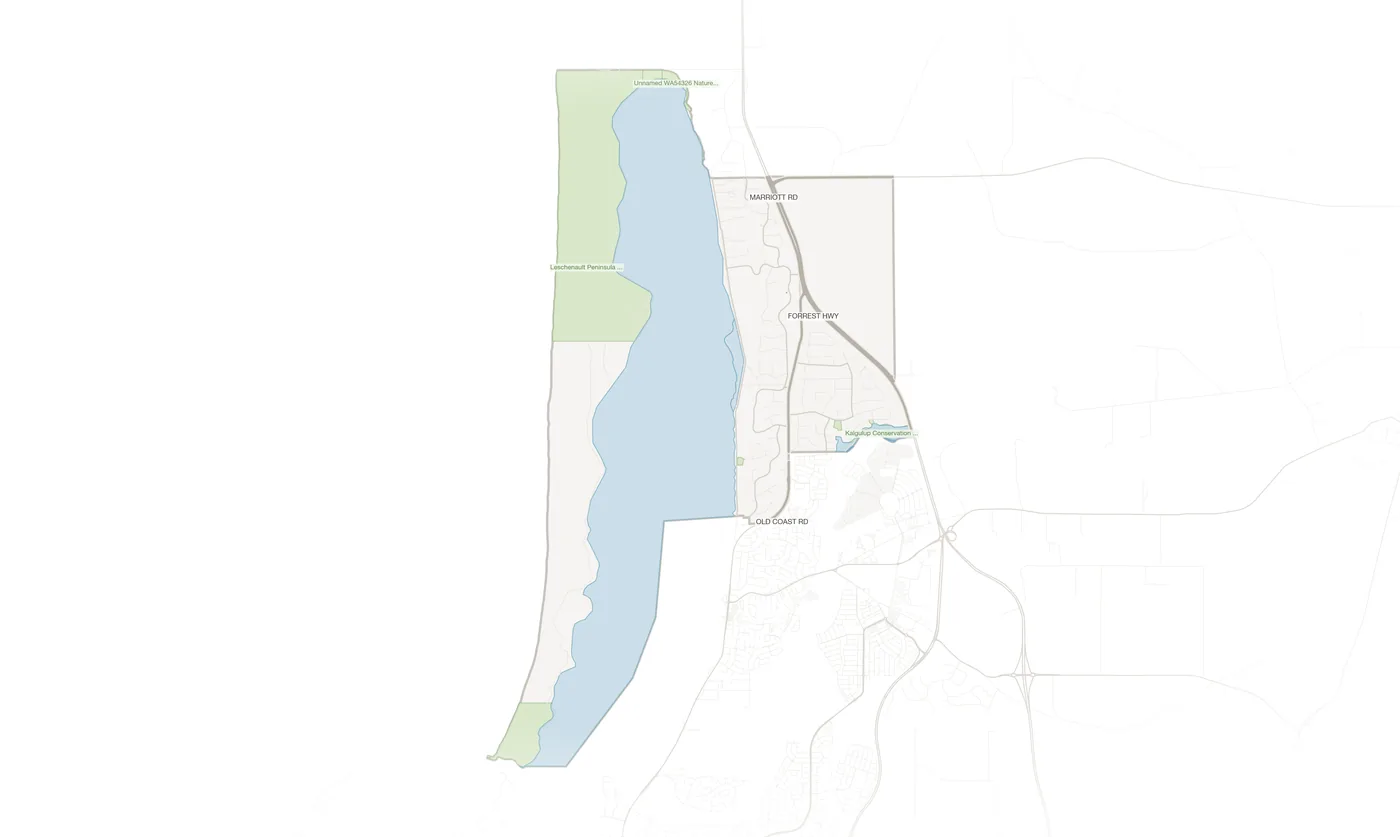 Leschenault urban fabric map