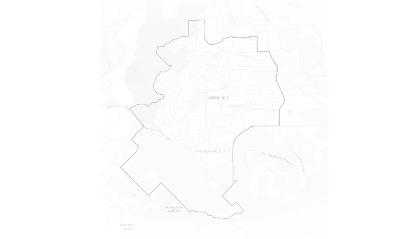 Lesmurdie urban fabric map