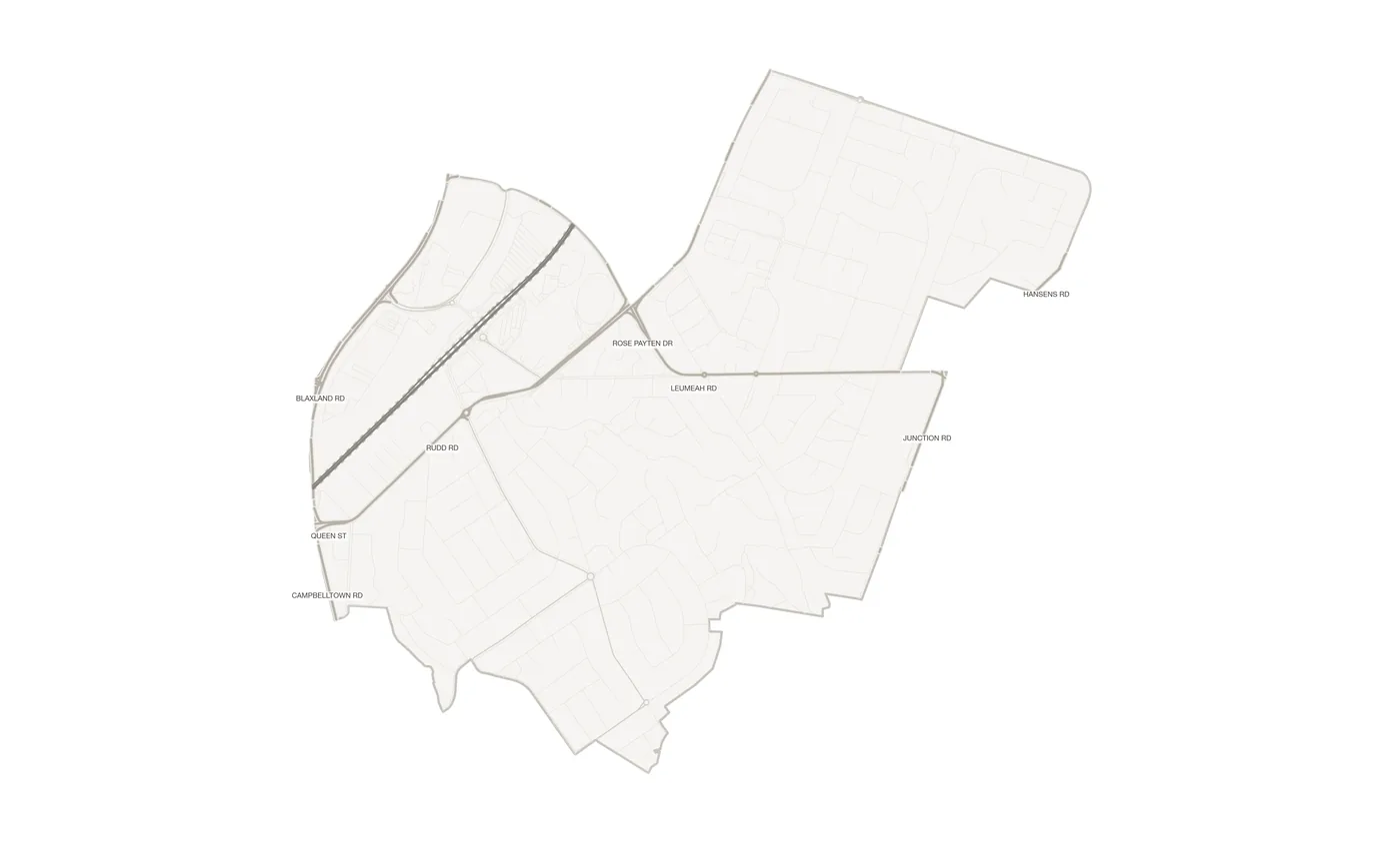 Leumeah urban fabric map
