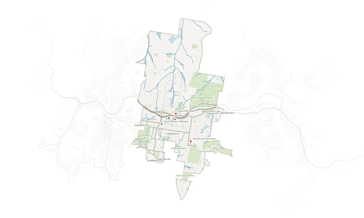 Leura urban fabric map