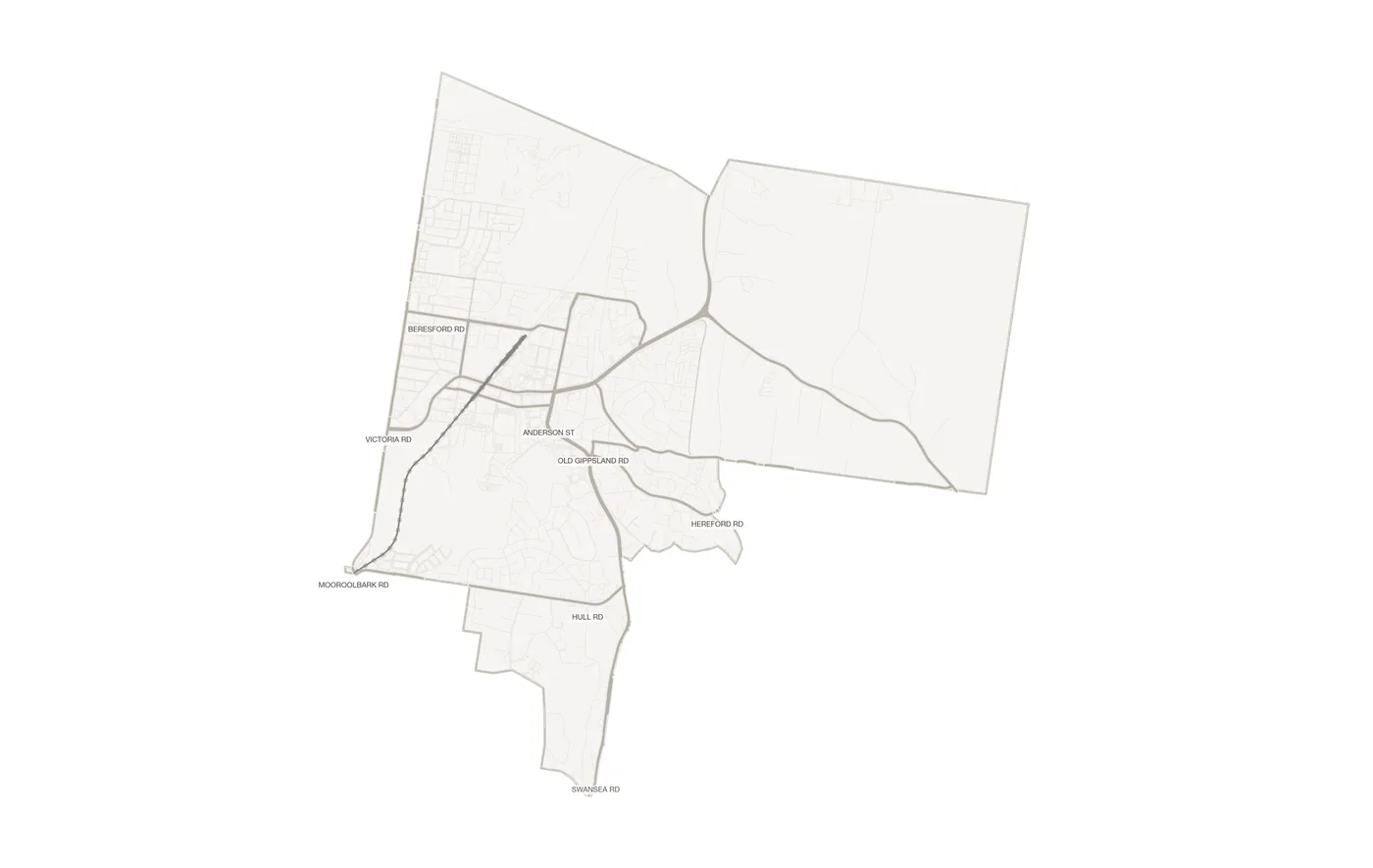 Lilydale urban fabric map