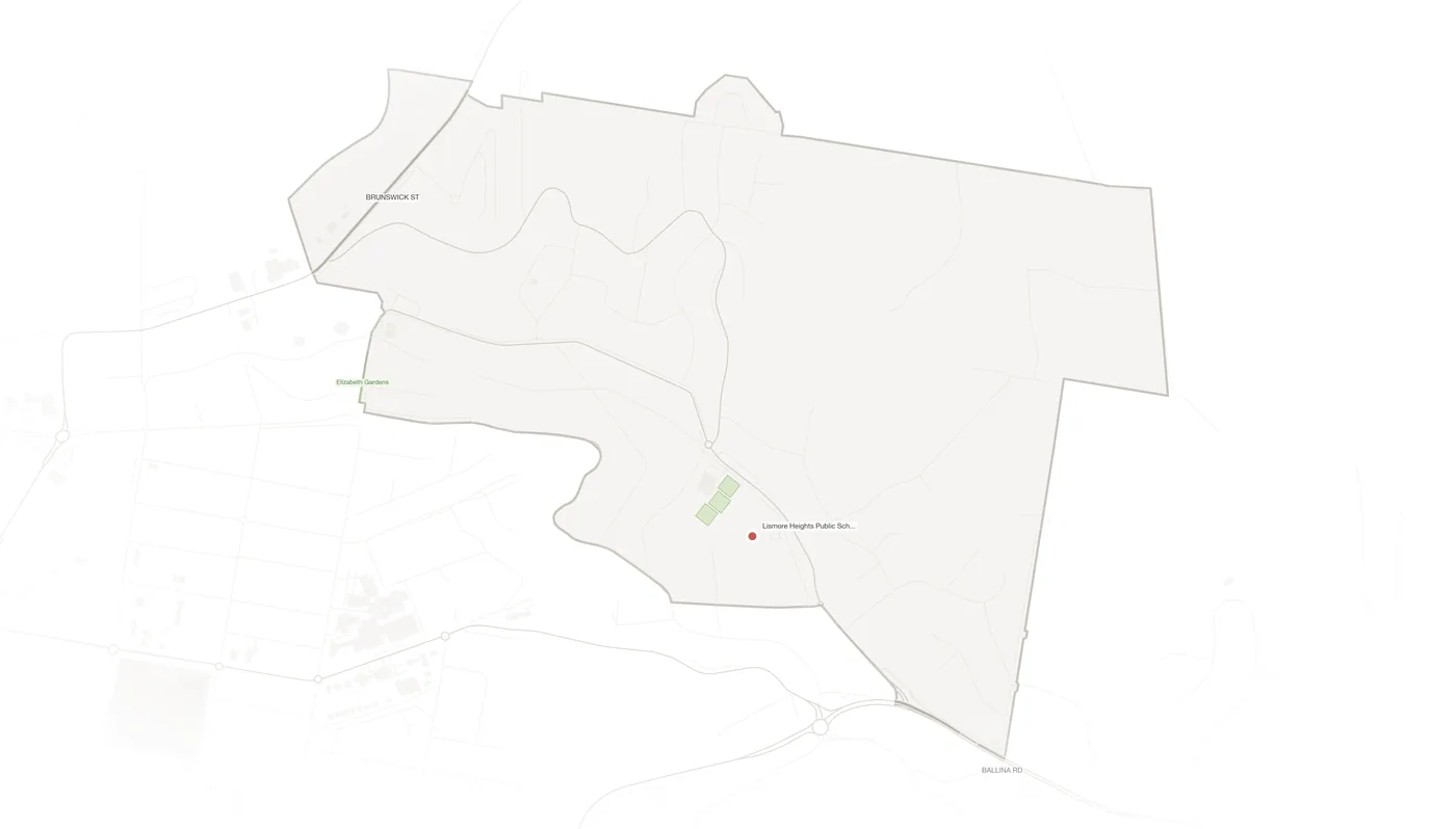 Lismore Heights urban fabric map