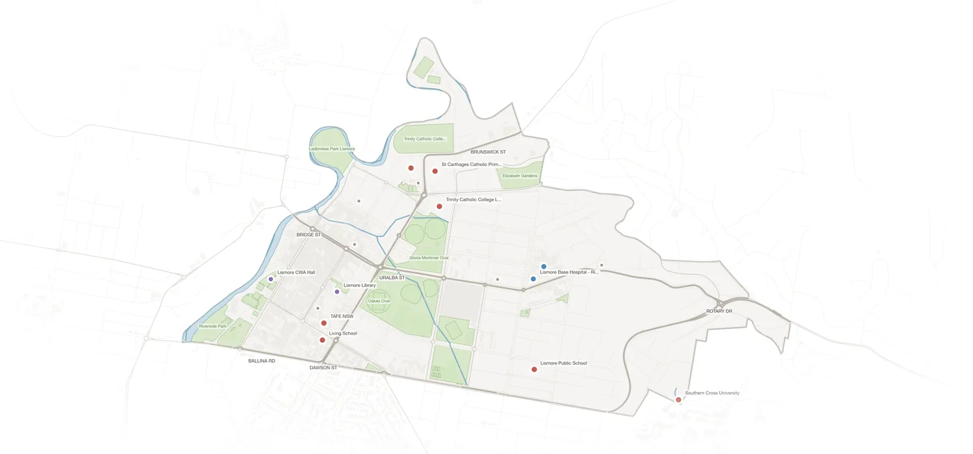 Lismore urban fabric map